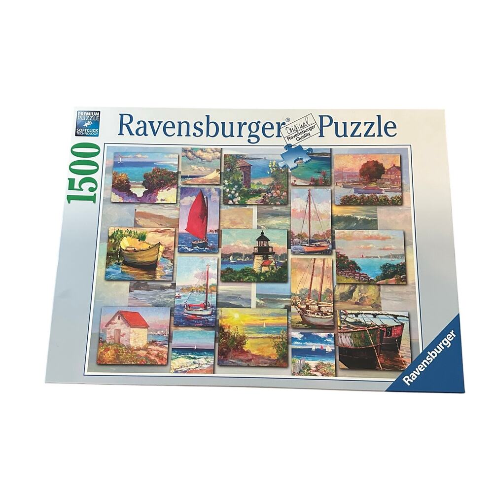 Ravensburger 1500 Pc Puzzle 80cm x‎ 60cm Sailing and Lighthouse Theme UNVERIFIED